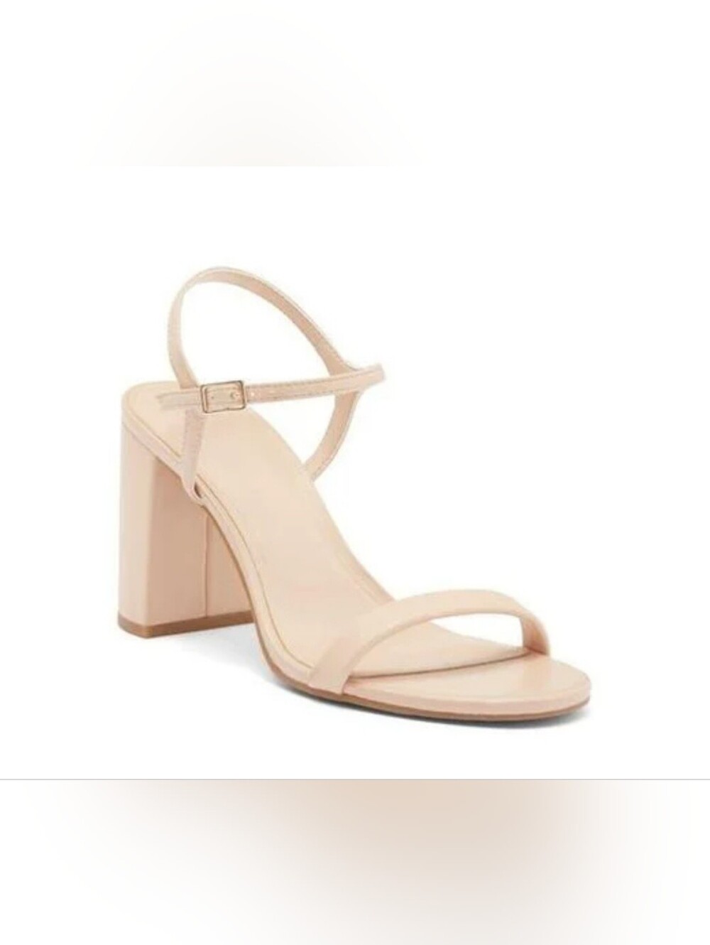 Size9.5  B.P Women’s Nude Block Heel Ankle Strap Sandals